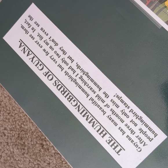 Hummingbirds of Guyana Home Design Stamp Set - Picture 2 of 3